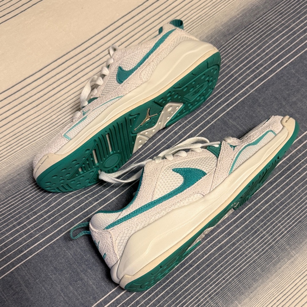 Jordan Women’s CMFT Era White and Teal Sneakers